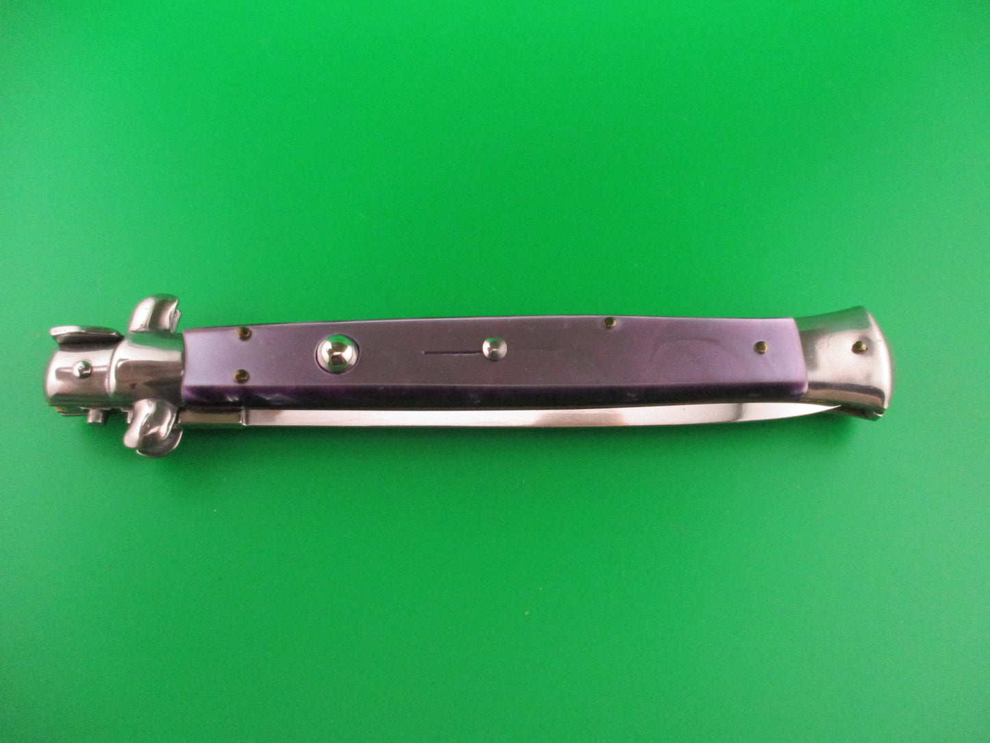 STILETTO ITALY 33cm Italian Swivel bolster Dagger Purple Acrylic automatic knife