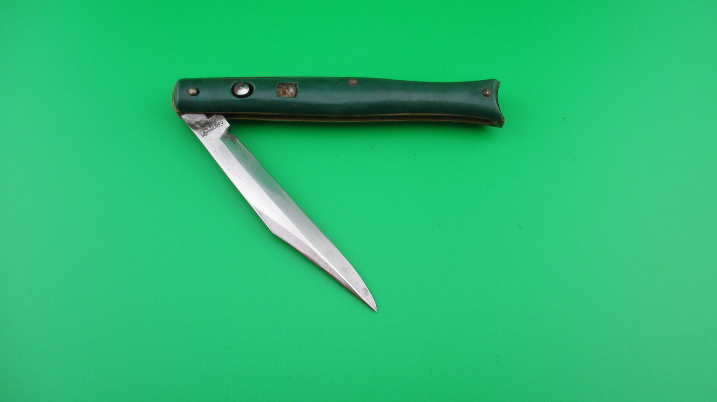 Edgemaster Fishtail Green 1950s American switchblade knife