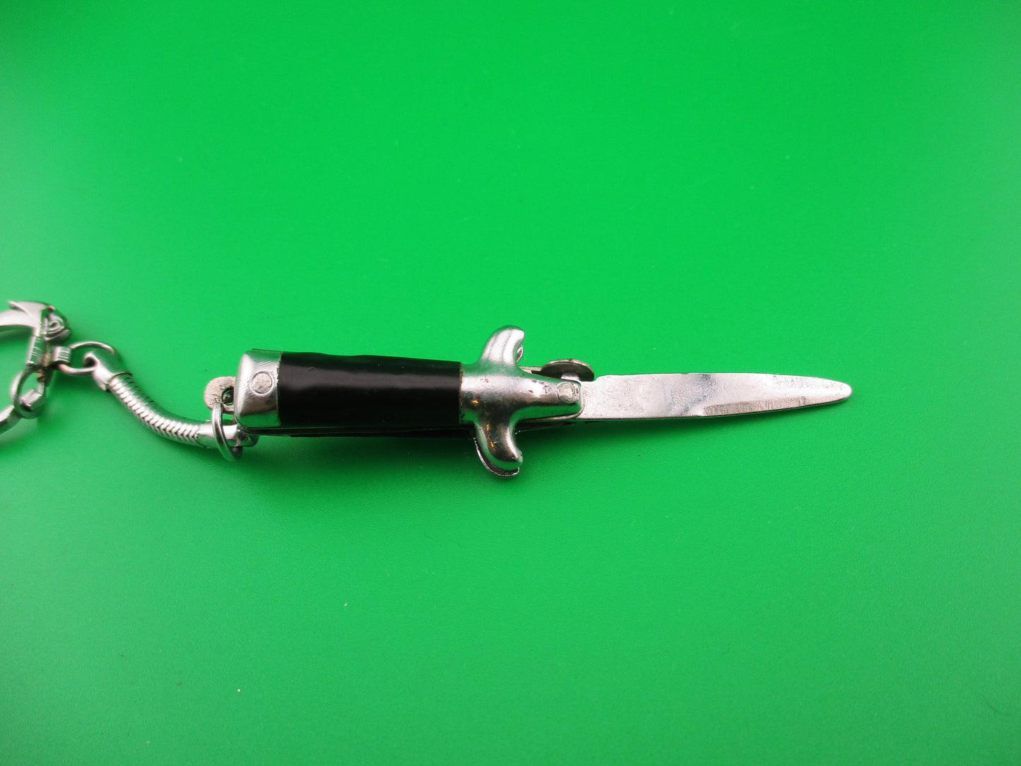 Bambi Keychain switchblade knife vintage plain black