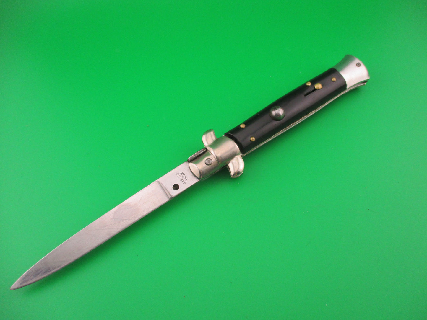 JAGUAR INOX 23cm Italian Stiletto swivel bolster Zoppis automatic knife