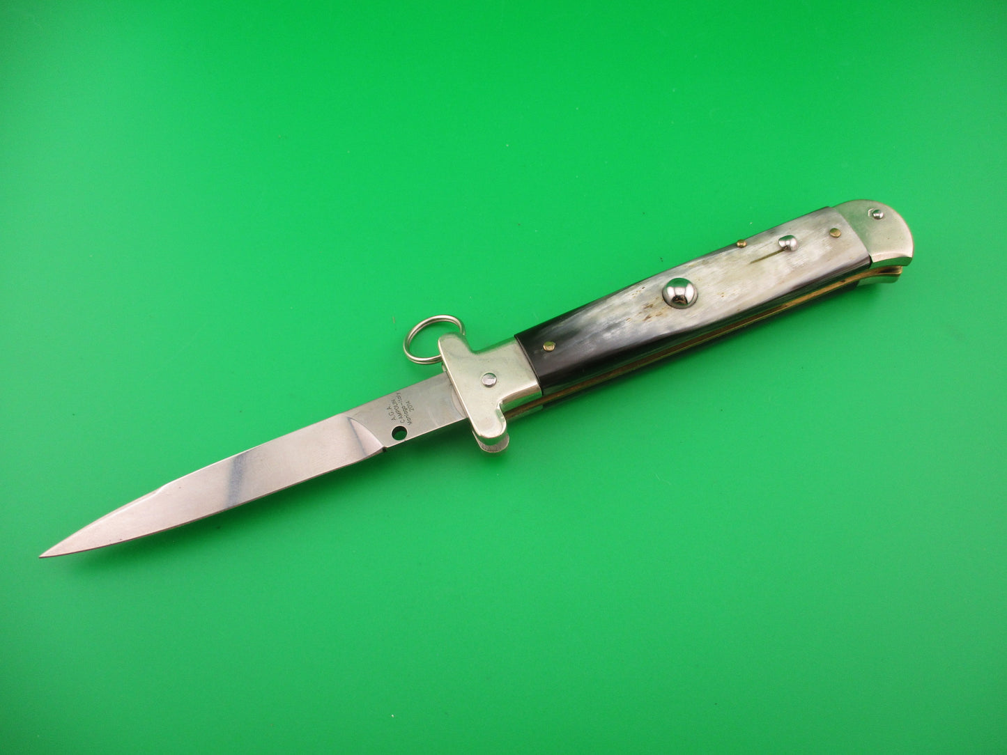 AGA CAMPOLIN 22cm Italian Francese Ringpull  horn automatic knife 2014