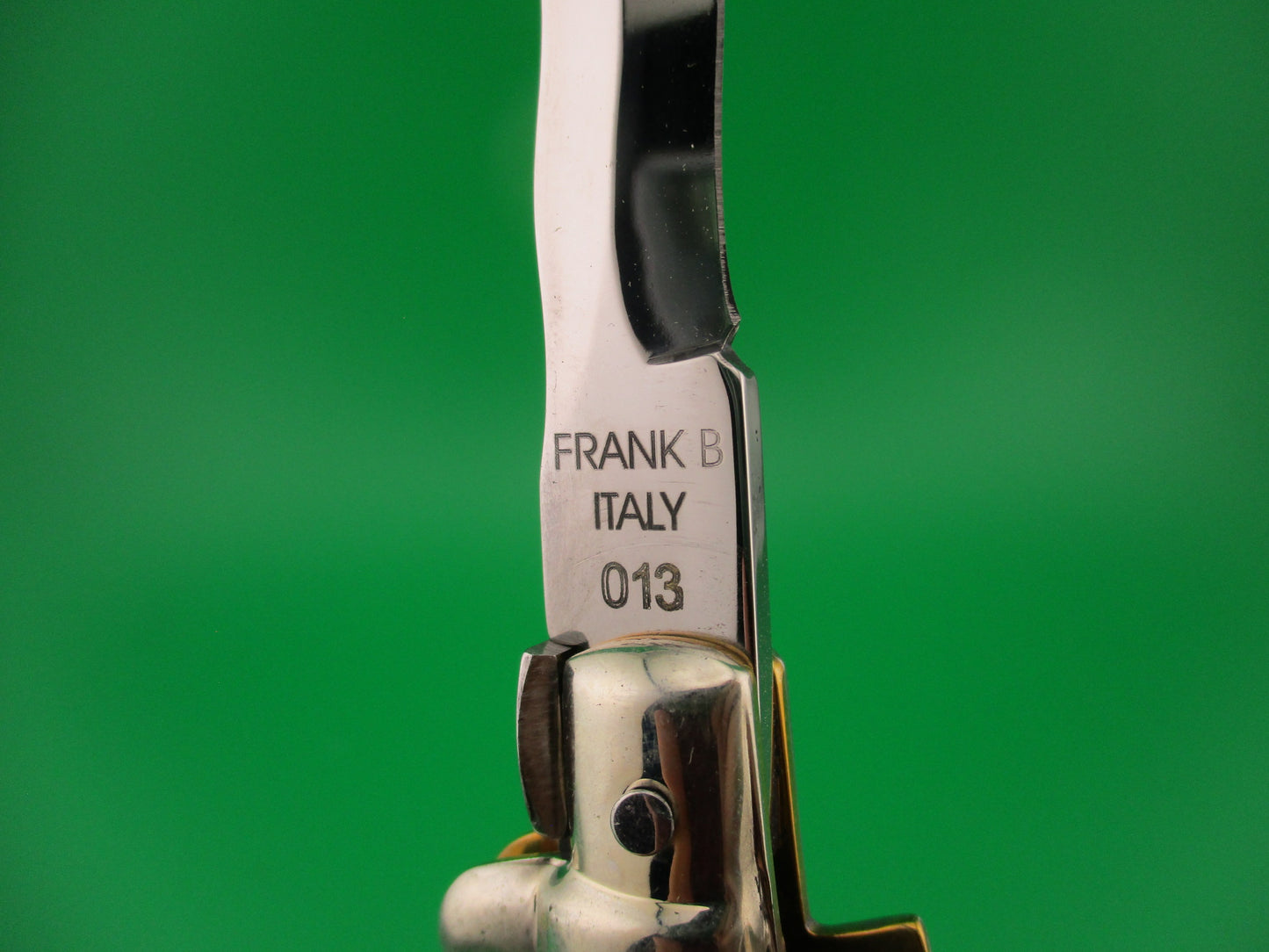 Frank B ITALY 23cm Italian Picklock Limited Edition 2005 Stag KRIS Red Dot automatic knife