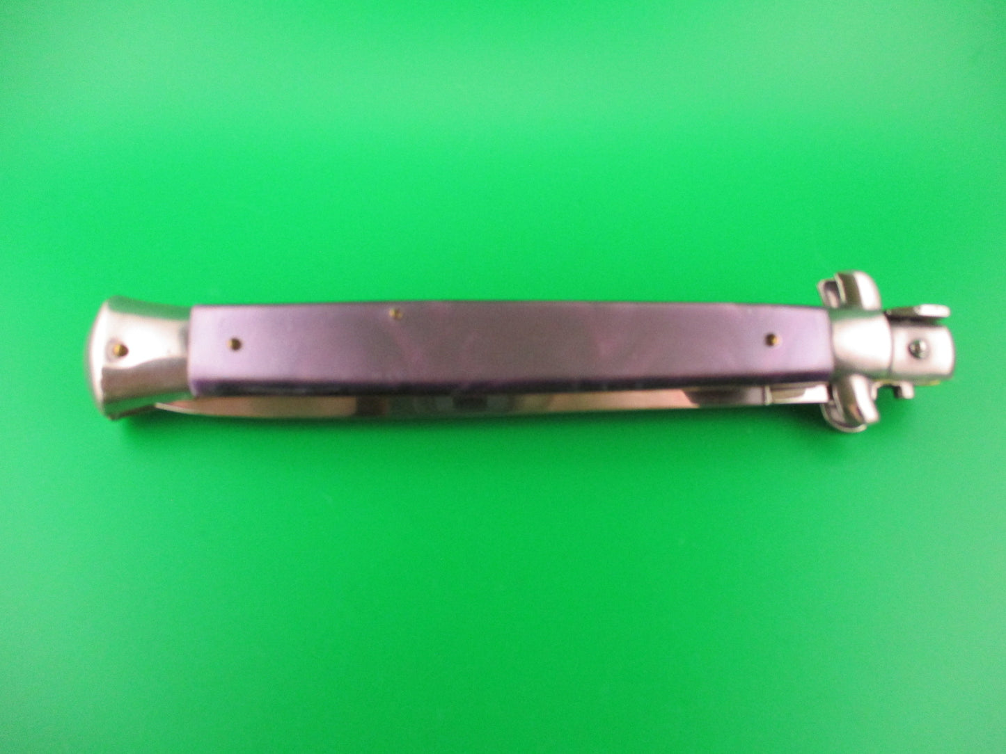 STILETTO ITALY 33cm Italian Swivel bolster Dagger Purple Acrylic automatic knife