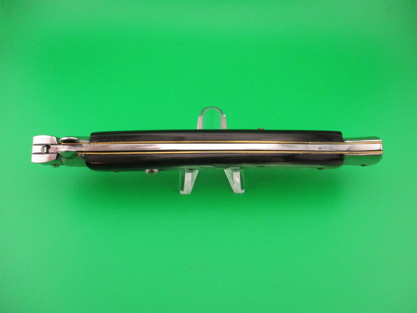 OSK MADE IN ITALY 33cm Italian KRIS swivel bolster Brazilian horn switchblade knife