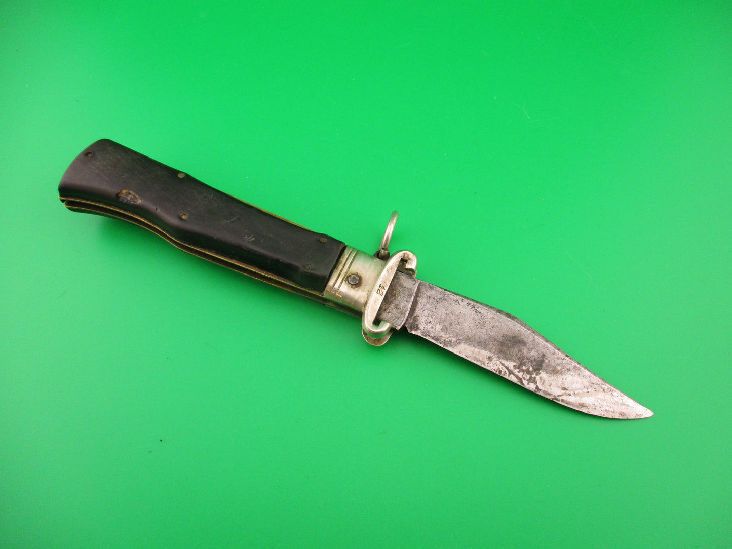 M I TALY INOX 20cm Italian Ring Pull Shellpuller Camper vintage 1950s automatic knife