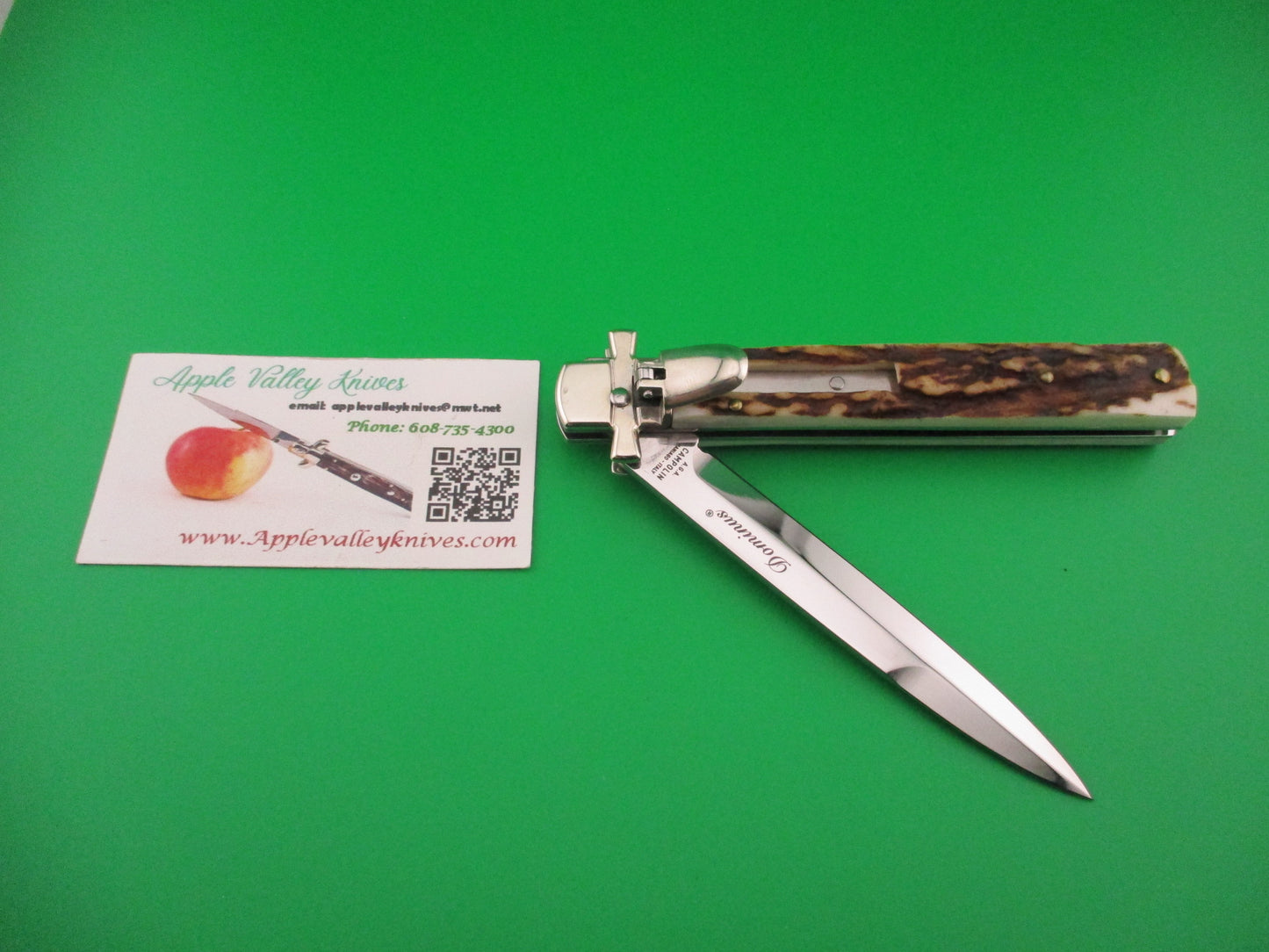 AGA CAMPOLIN Dominus 23cm Stag Lever automatic knife new in box