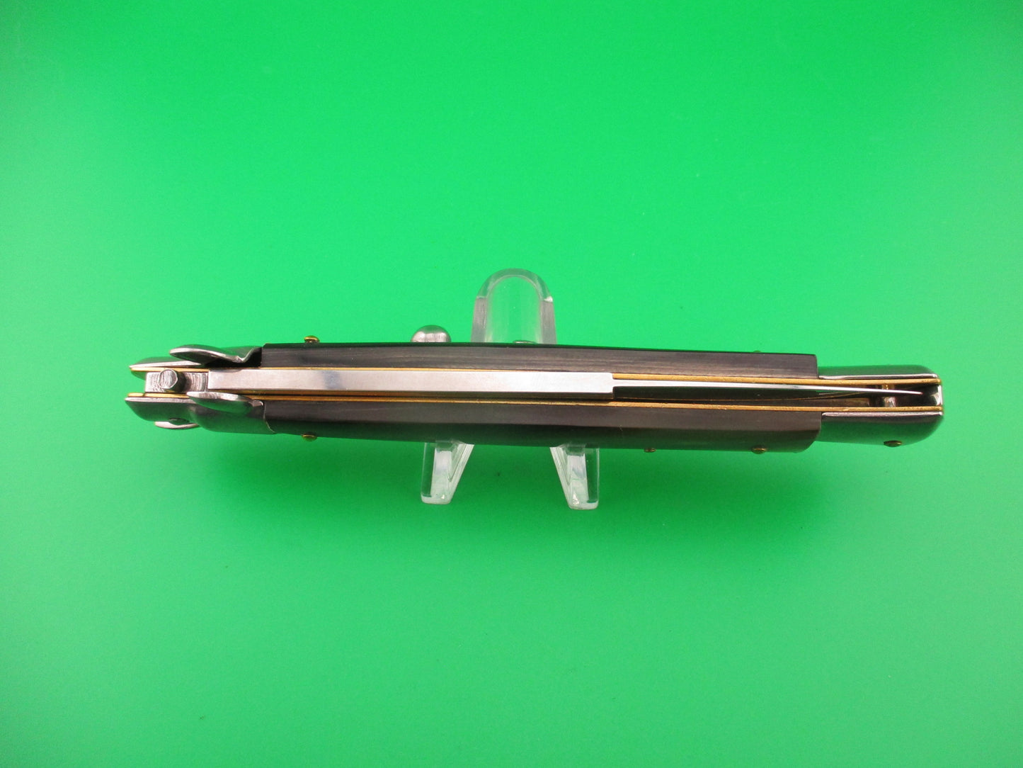 Frank B Italy 28cm Italian Stiletto Swivel bolster Black switchblade knife