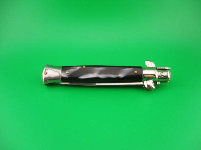 ITALY INOX 22cm Italian Swivel bolster Imitation horn automatic knife