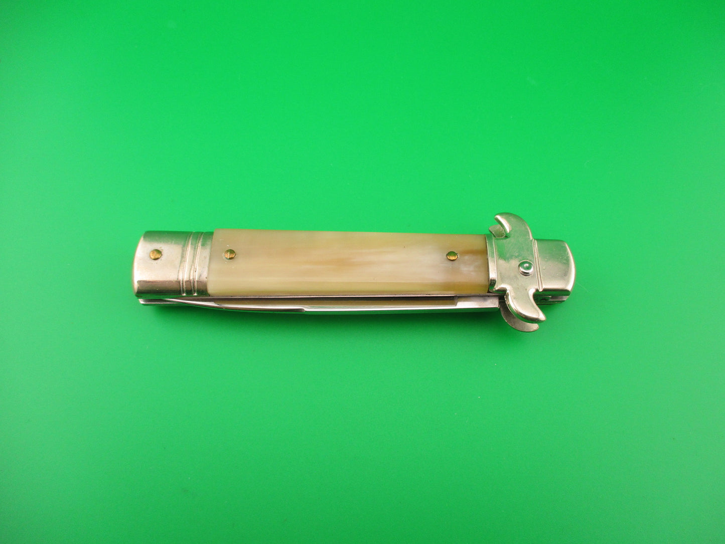 AKC ITALY Leverletto by Bill DeShivs AKC Italy 20cm Italian Horn lever automatic knife