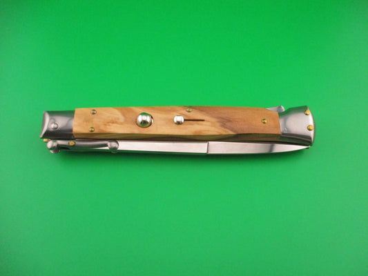 FRANK B ITALY 28cm Italian Swing guard Olive Wood automatic knife