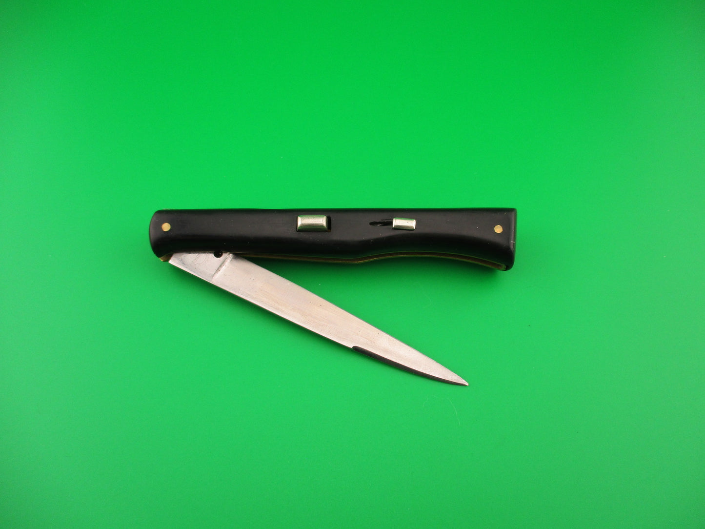 Ackermannchen ROSTFREI 21cm Italian Rectangle button lockback automatic knife
