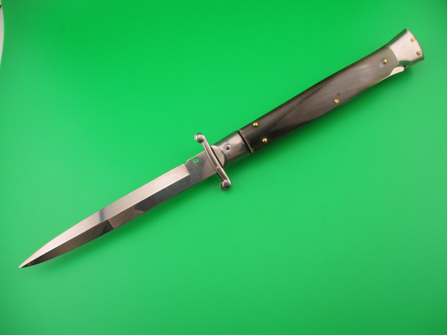 FRANK B ITALY 28cm Italian Swing Guard Bayonet Brazilian horn automatic knife