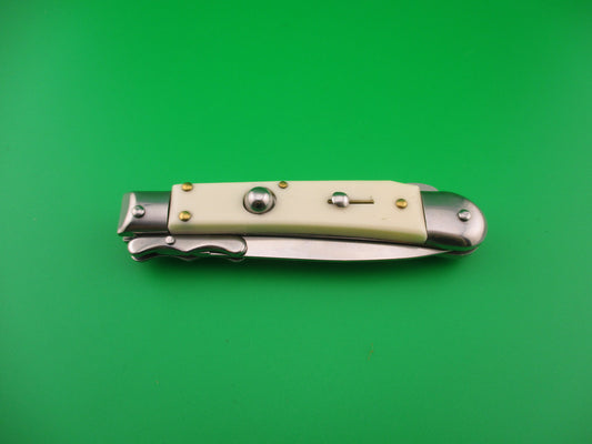 AKC World 19cm Italian Style Medici Ivory Swing guard automatic knife new in box