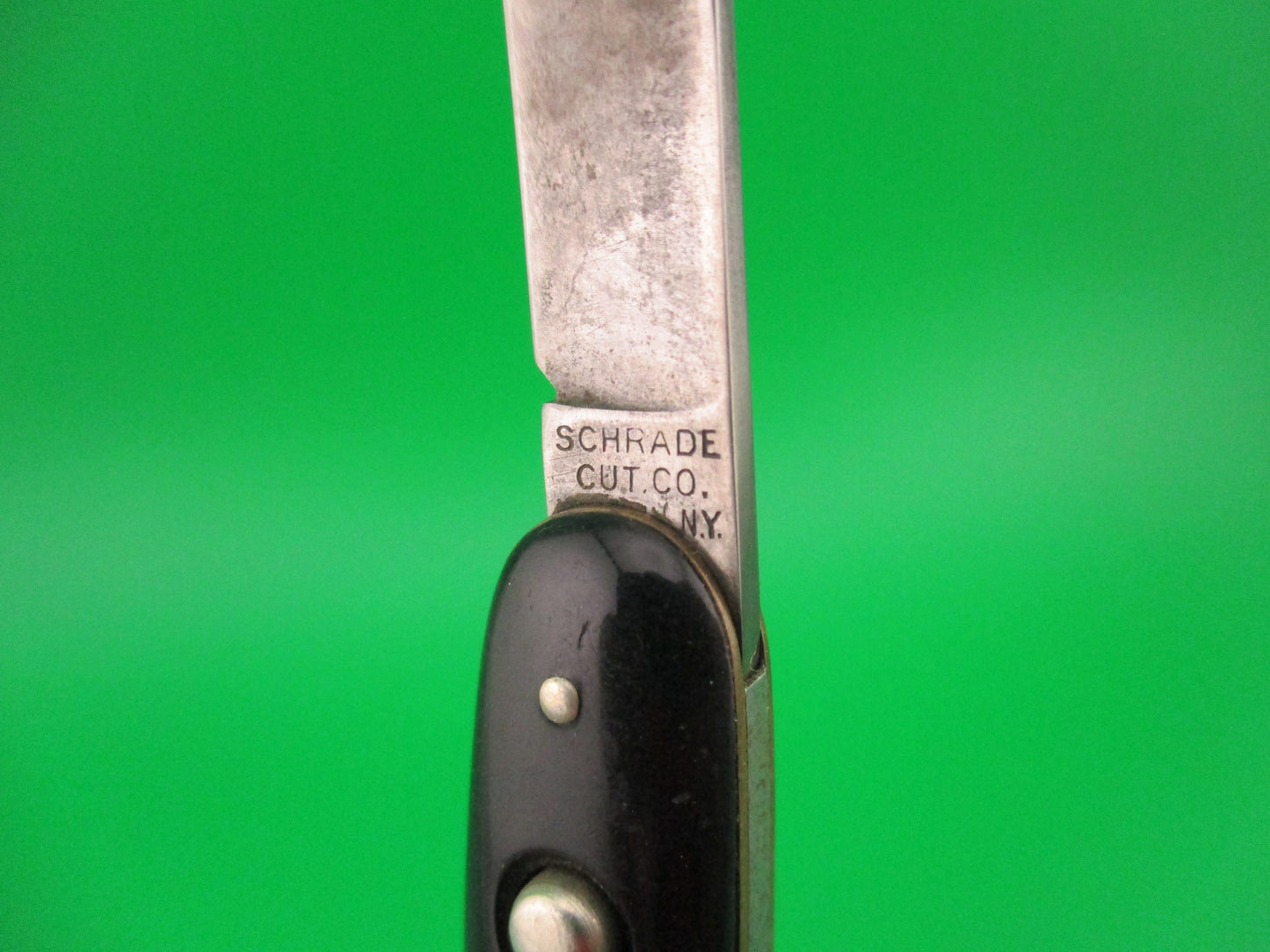Schrade Cut Co 1404B Single Jack Black Celluloid switchblade knife