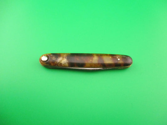 Press Button Knife Co #102 medium double Tortoise celluloid automatic knife