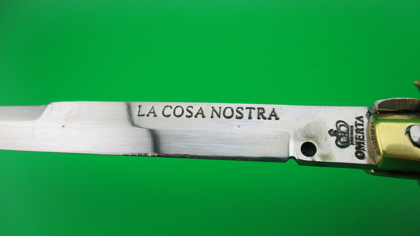 LA COSA NOSTRA OMERTA 28cm .223 REM Tulammo Italian Custom Wasp switchblade picklock knife