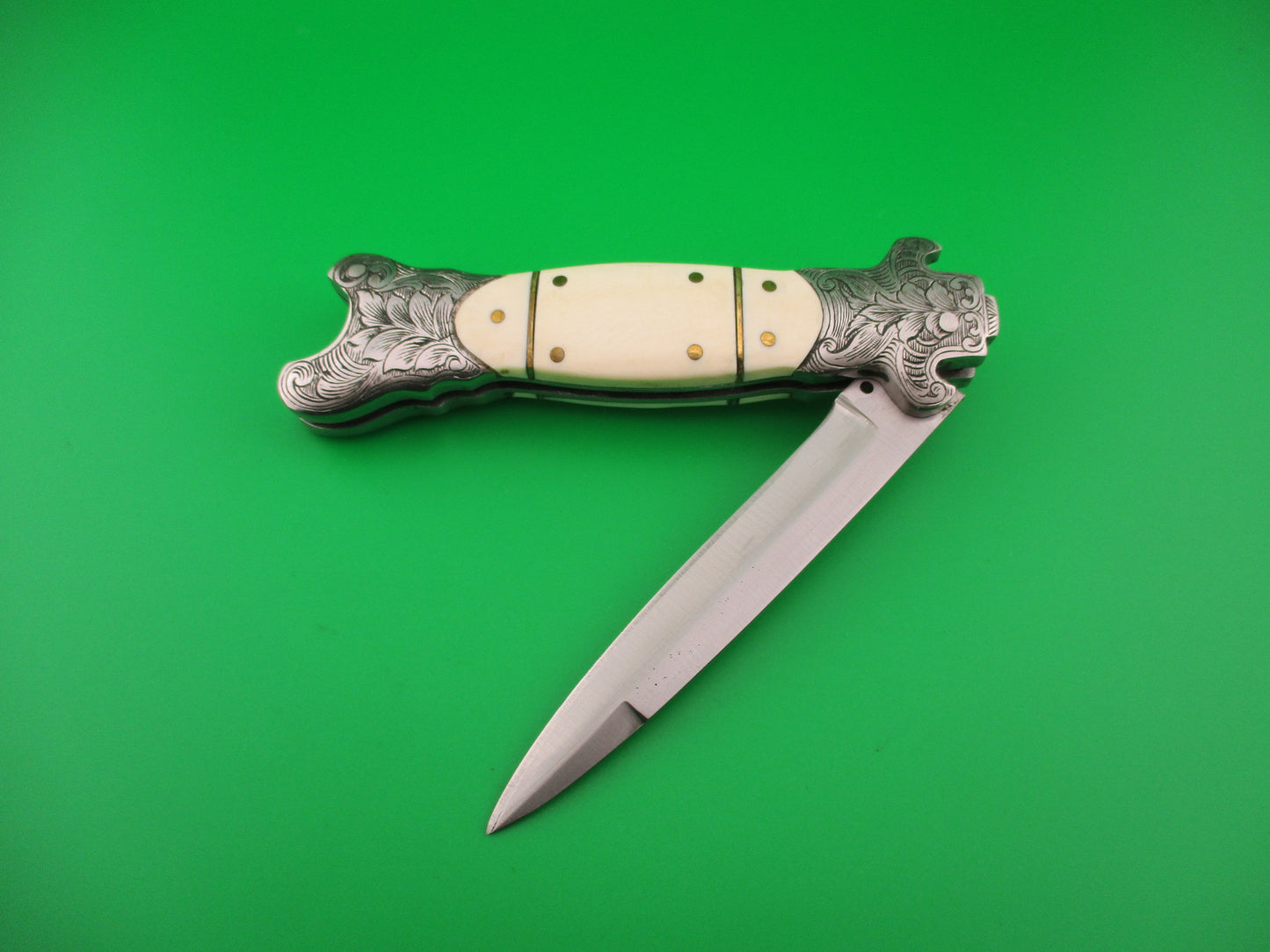 24cm Custom Reproduction of 19th century European Automatic Oval button knife