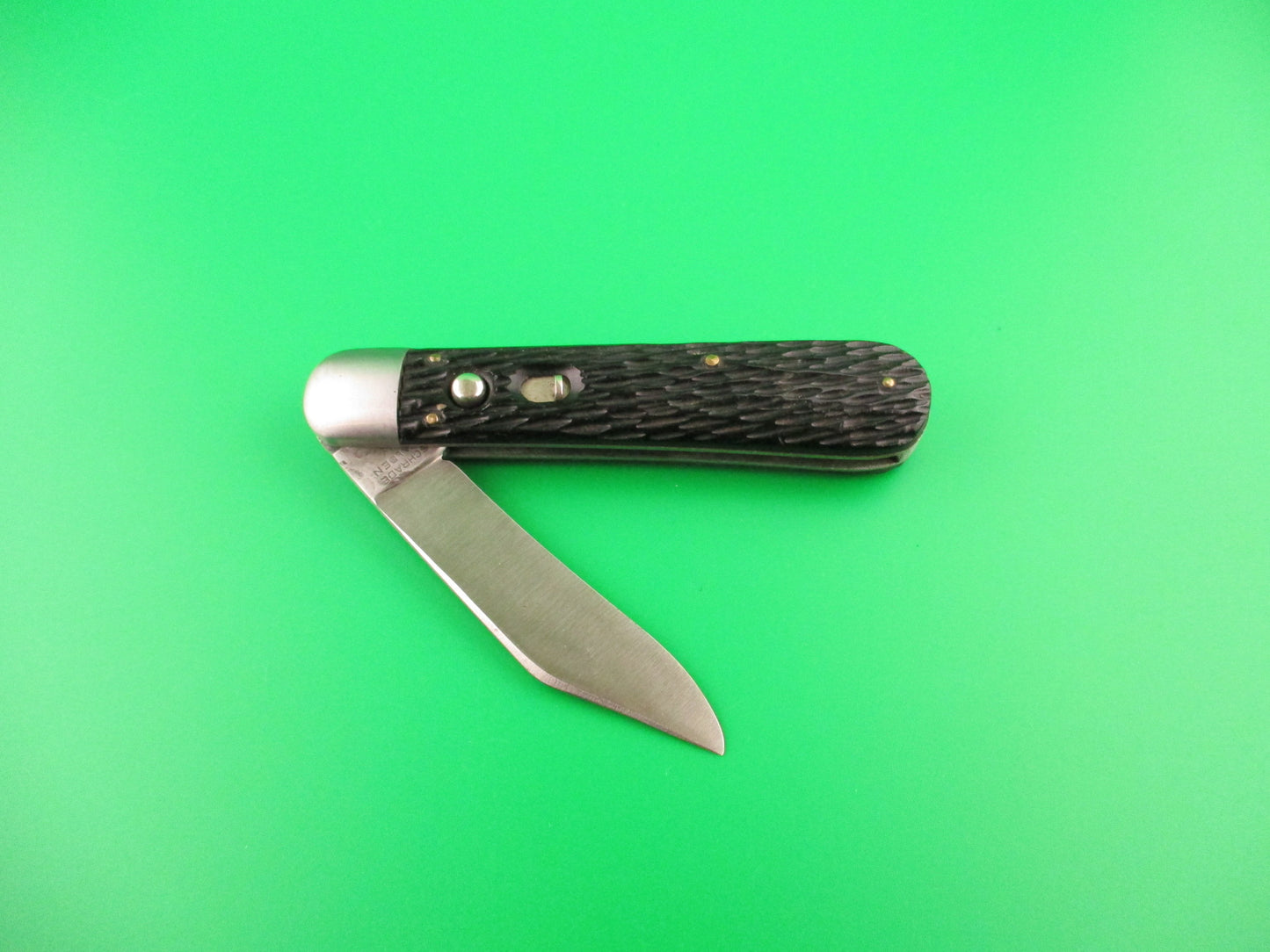 SCHRADE WALDEN NY #155 Scout Black Stagged vintage automatic knife