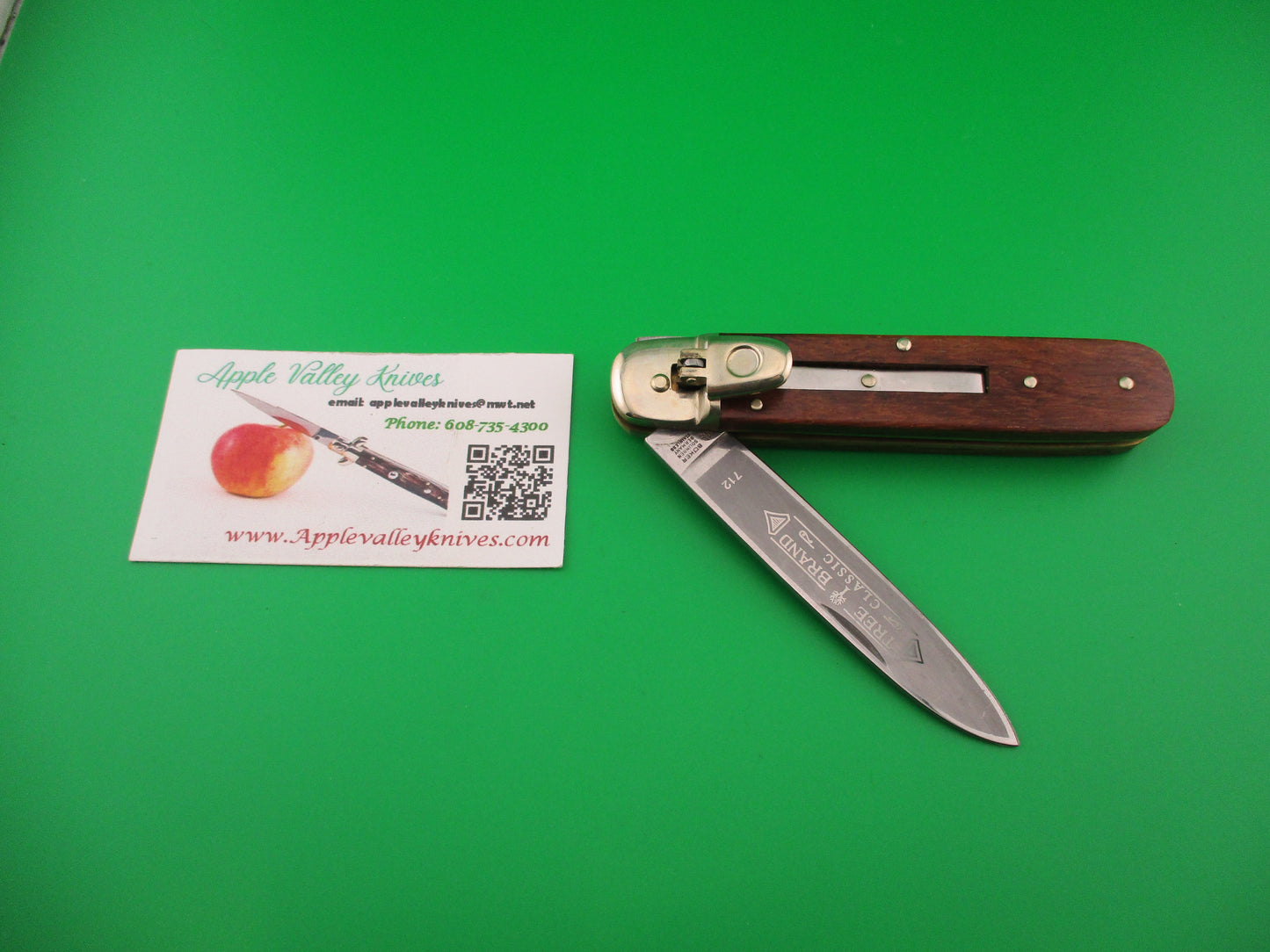 BOKER 11cm Tree Brand Classic 712 German Lever Wood automatic knife