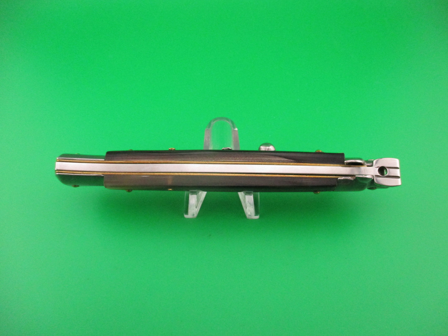Frank B Italy 28cm Italian Stiletto Swivel bolster Black switchblade knife