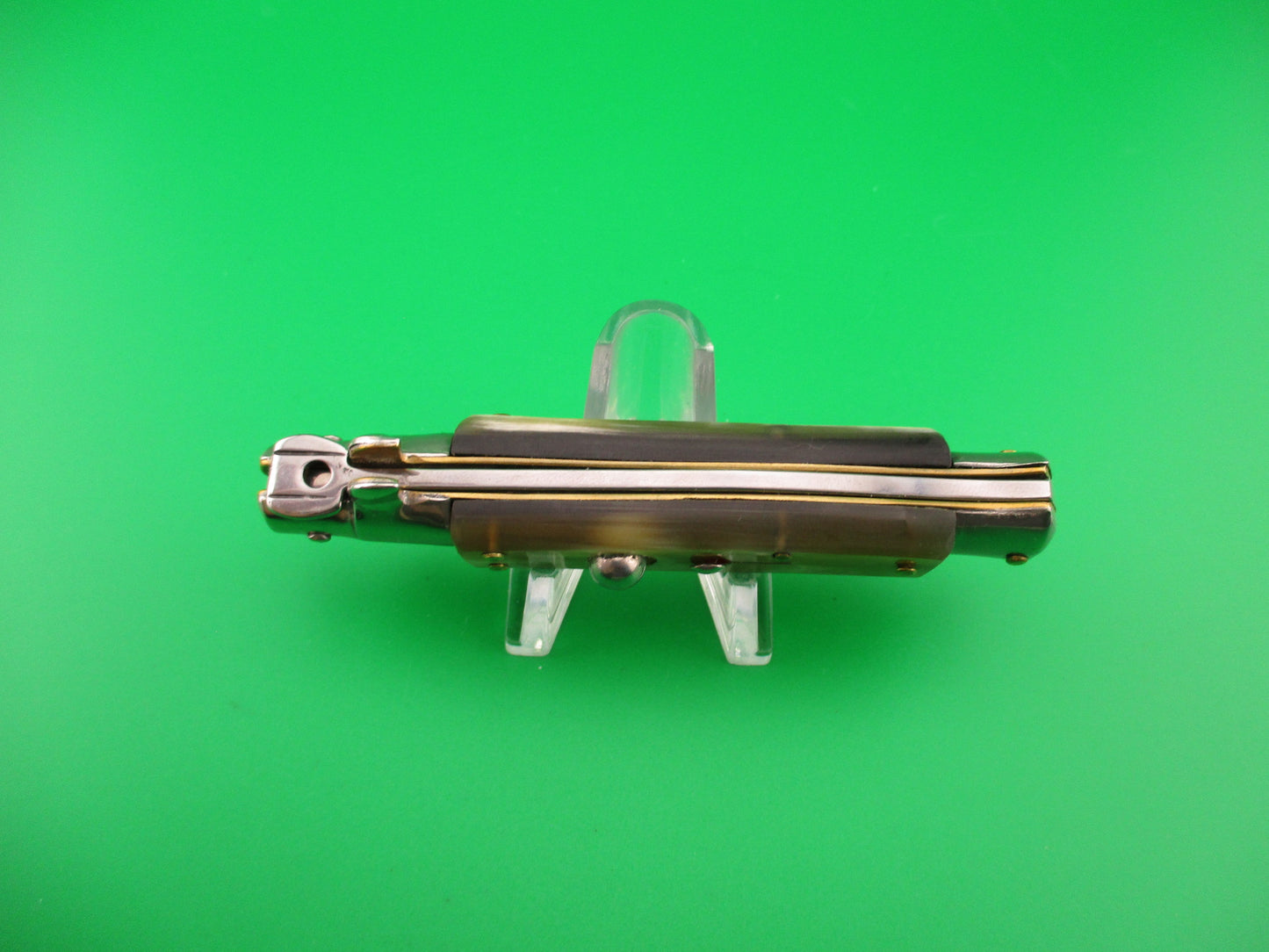 MANIAGO ITALY 18cm Italian Picklock Horn Stiletto automatic knife Red Dot