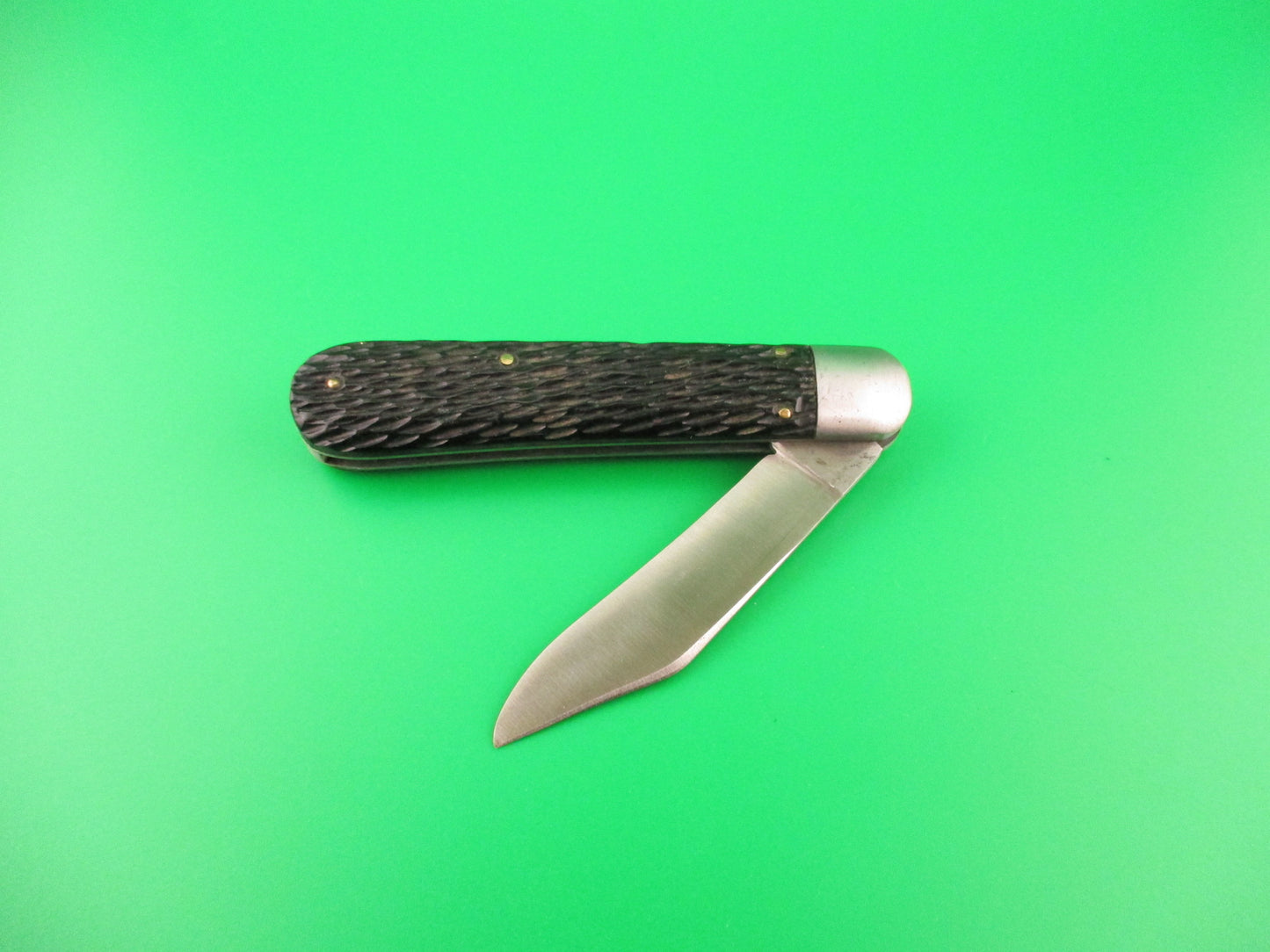 SCHRADE WALDEN NY #155 Scout Black Stagged vintage automatic knife