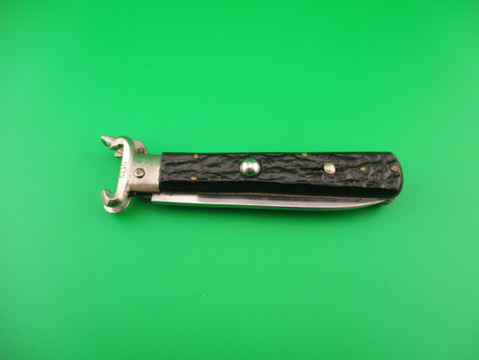 MASERIN & DE NARDO INOX MANIAGO 21cm Italian Shell Puller Fulcrum Black switchblade