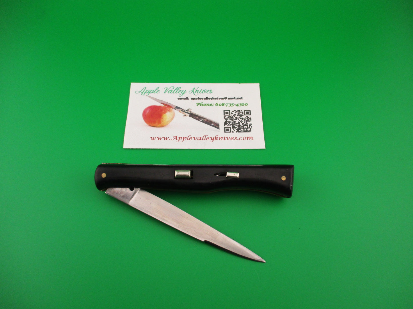 Ackermannchen ROSTFREI 21cm Italian Rectangle button lockback automatic knife