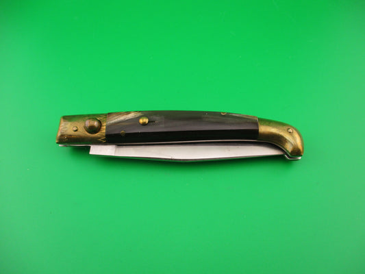 Jndiana PATENT 24cm Bo/Bc Pattada Italian Birds head horn switchblade knife