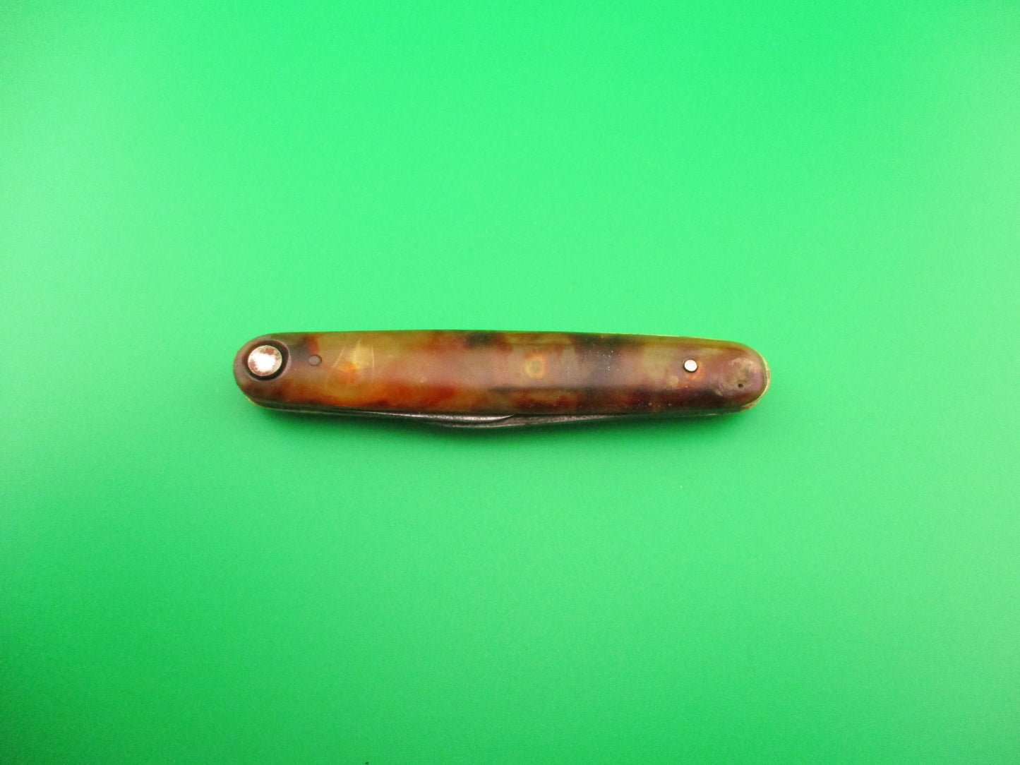 Press Button Knife Co #102 medium double Tortoise celluloid automatic knife