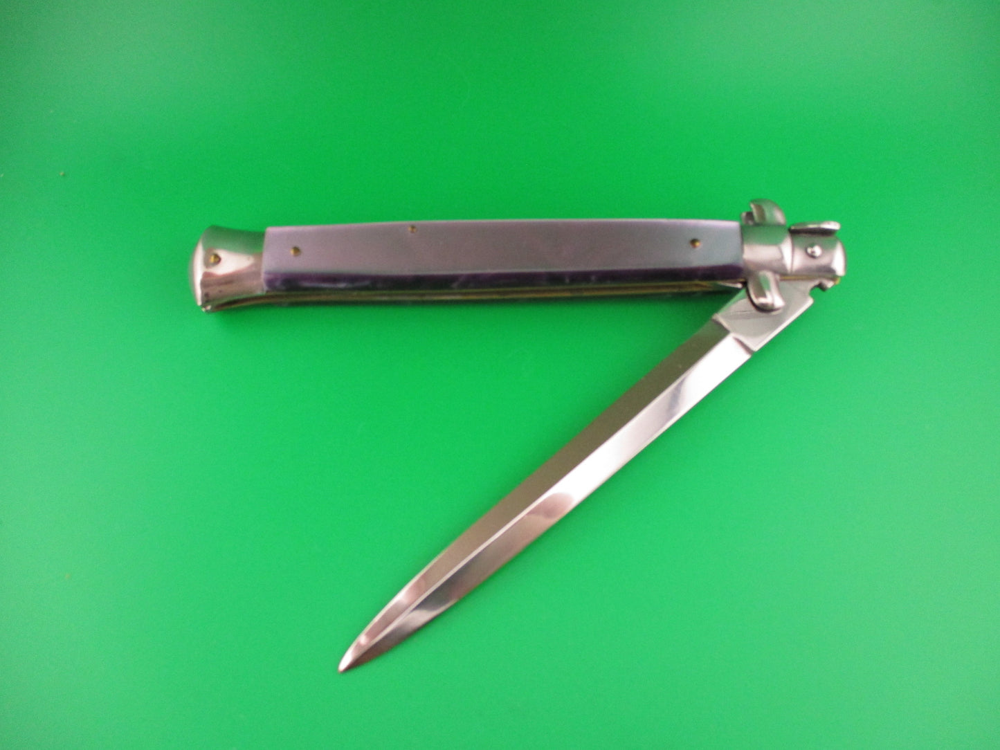 STILETTO ITALY 33cm Italian Swivel bolster Dagger Purple Acrylic automatic knife