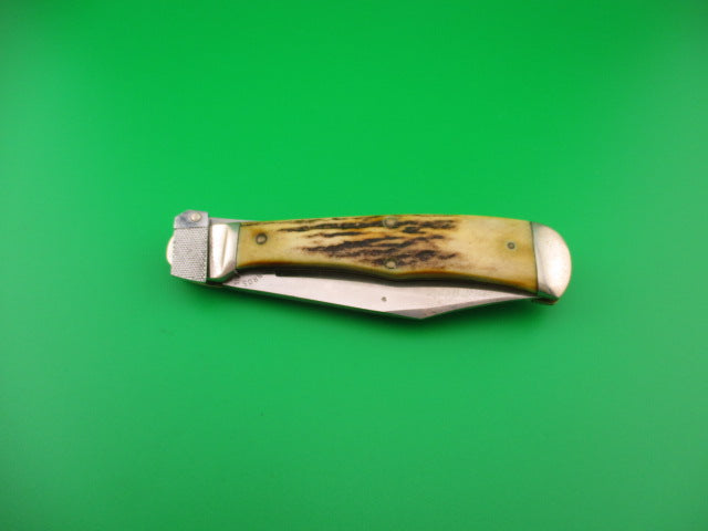 JAEGER BROS MARINETTE, WIS Stag Vintage Automatic knife Aerial Knife Co