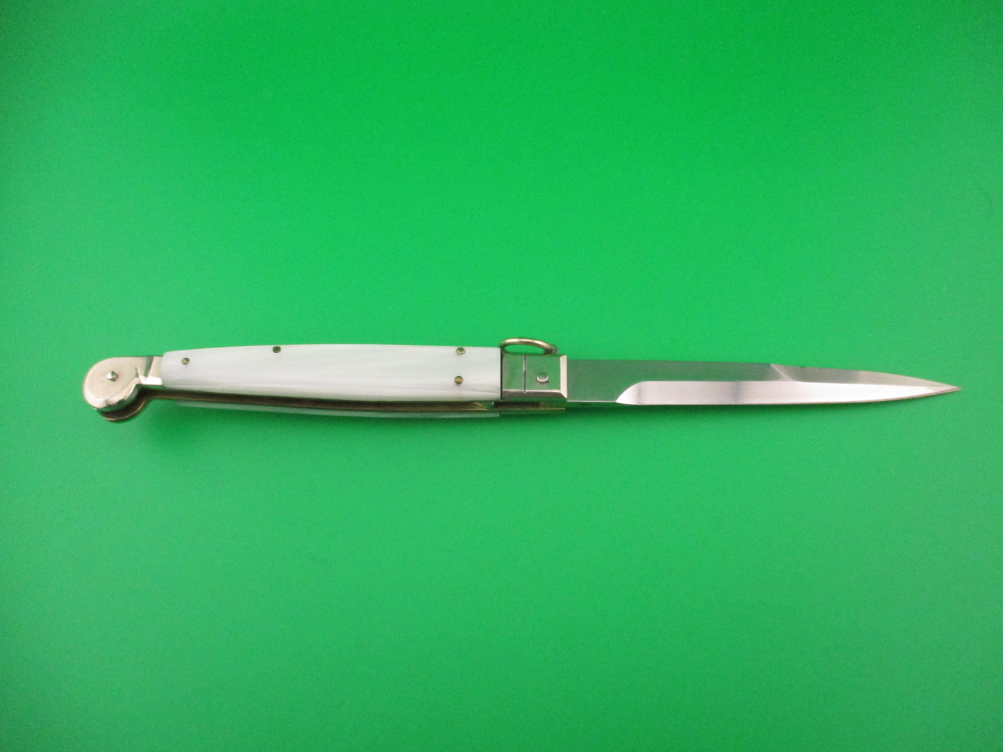 AGA CAMPOLIN ITALY 23cm Sicilian Pearlex ring pull automatic knife