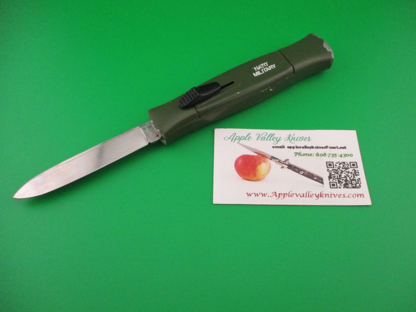 Rostfrei 21cm NATO MILITARY Green OTF DA vintage automatic knife