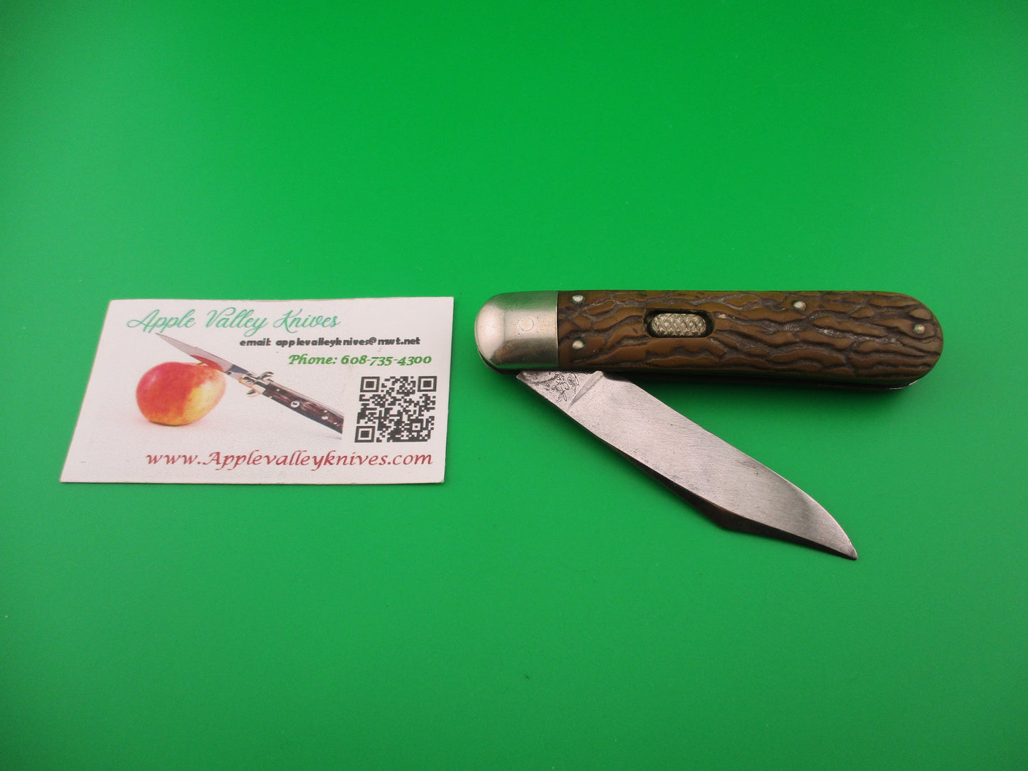 FLYLOCK #12000 Scout Clip blade Antique Automatic knife Brown