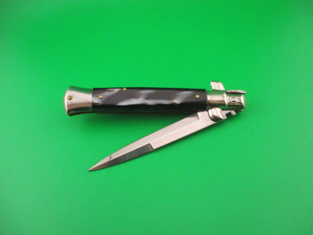 ITALY INOX 22cm Italian Swivel bolster Imitation horn automatic knife