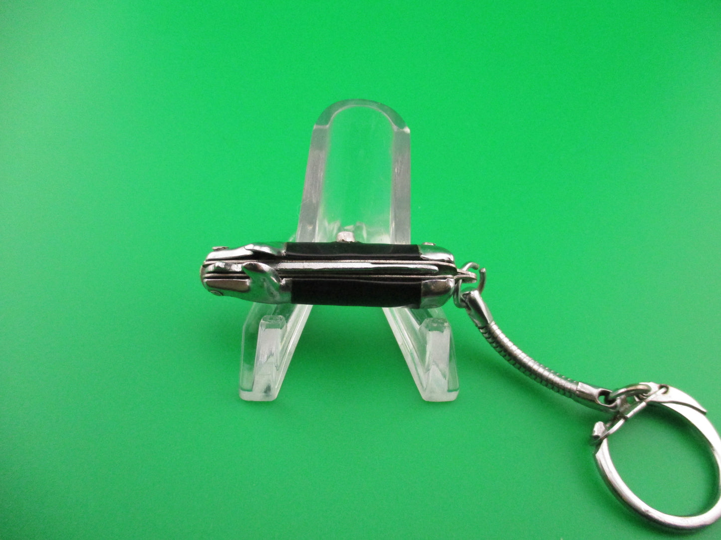 Bambi Keychain switchblade knife vintage plain black