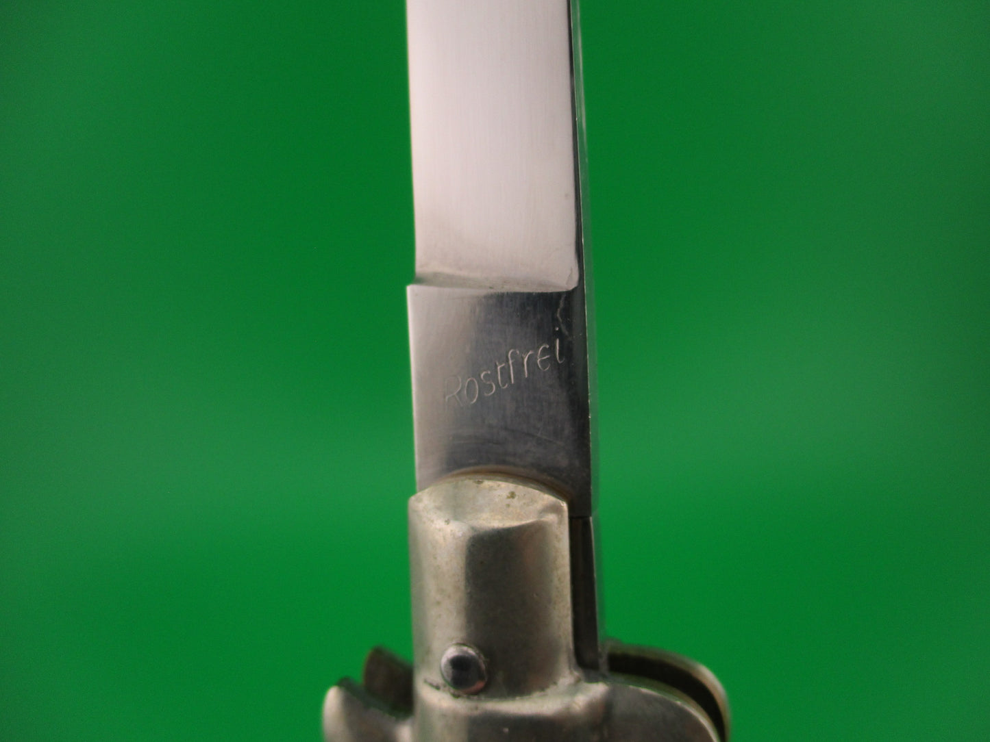 ROSTFREI 22cm Italian BOBC Stag Stiletto swedge blade vintage automatic knife