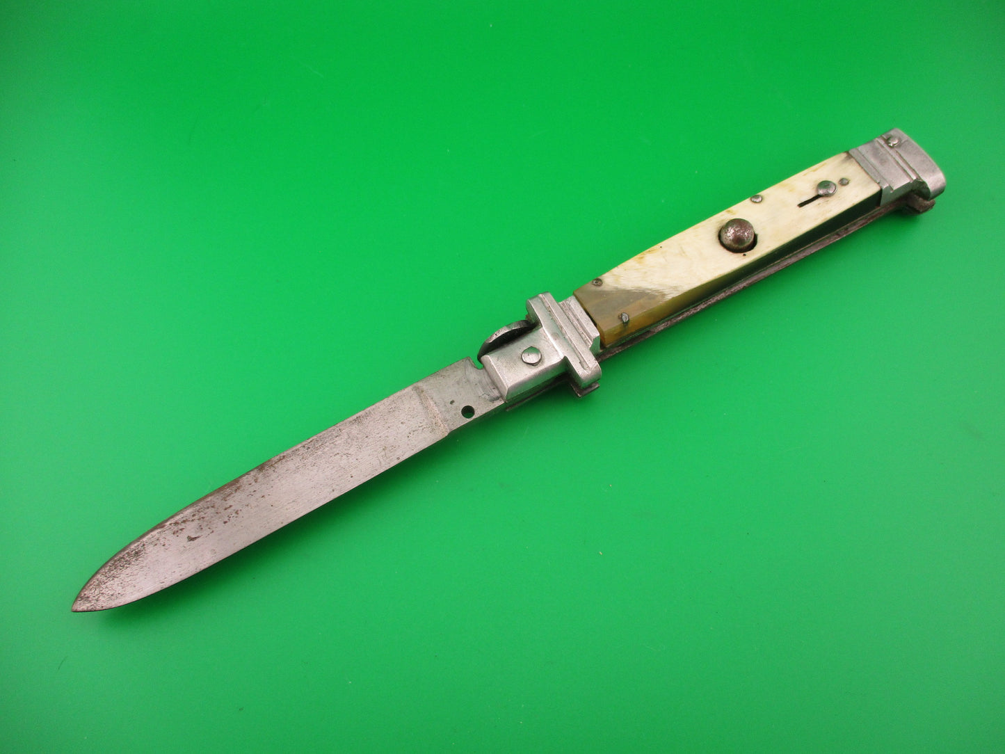 Mexican Picklock 25cm vintage hand made Aluminum bolster automatic knife