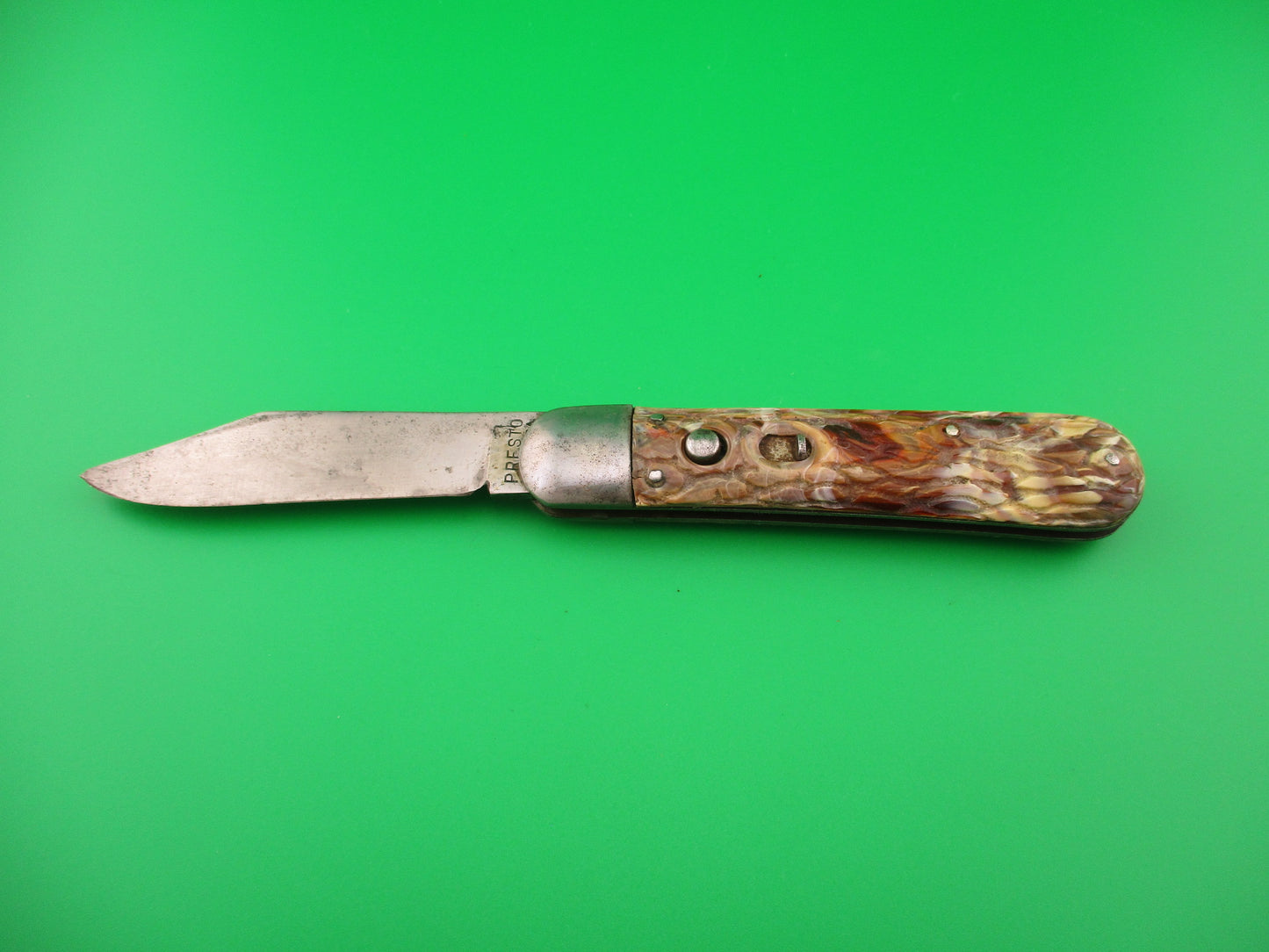 PRESTO Scout Brain Wormgroove model 1000 Vintage 1940s automatic knife