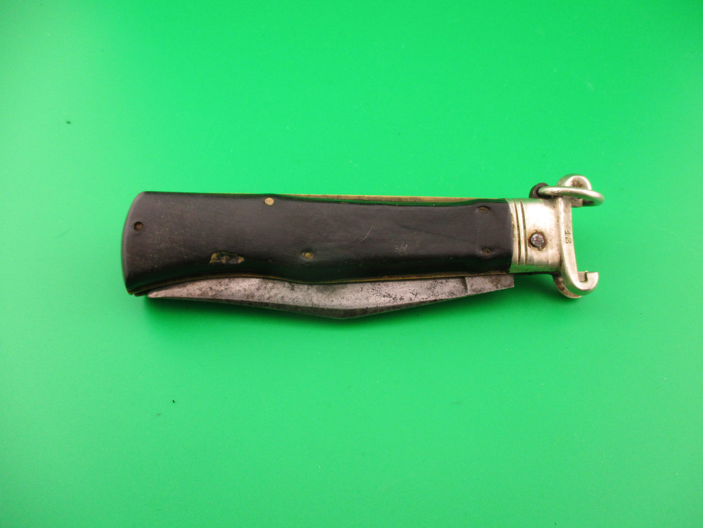 M I TALY INOX 20cm Italian Ring Pull Shellpuller Camper vintage 1950s automatic knife