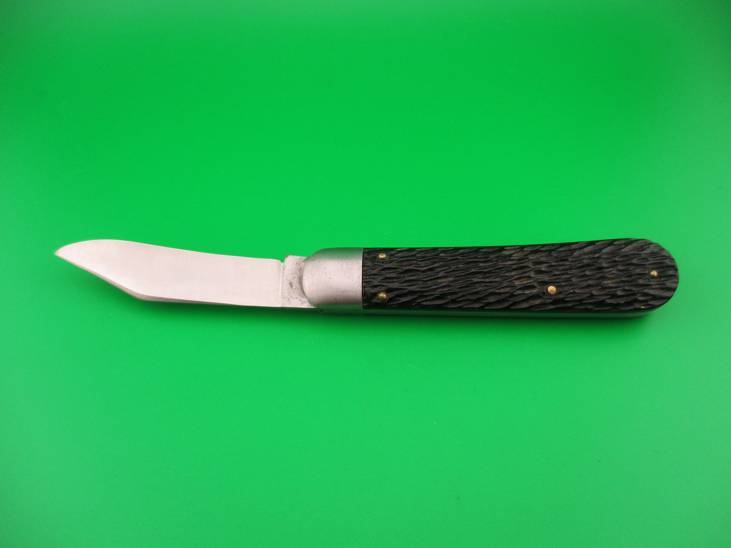 SCHRADE WALDEN NY #155 Scout Black Stagged vintage automatic knife
