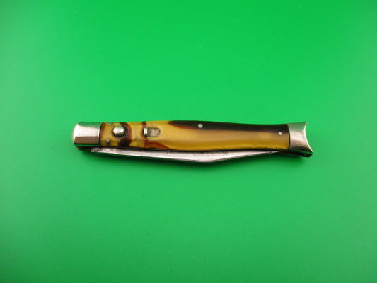 Schrade Cut Co Fishtail Butter & Molasses vintage switchblade knife