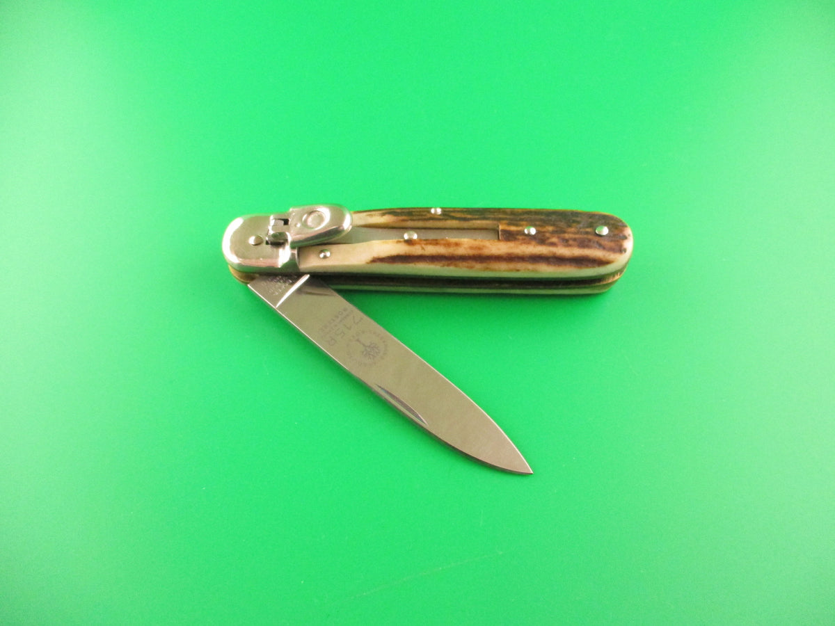 Rostfrei 20cm Italian Birds head Coffee & Cream lockback automatic knife