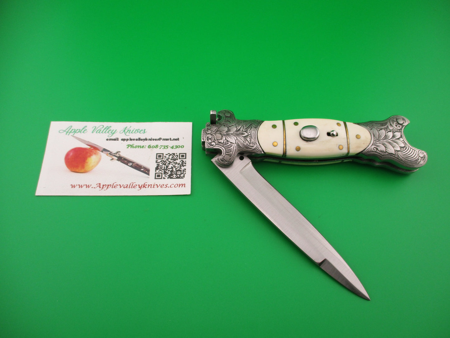 24cm Custom Reproduction of 19th century European Automatic Oval button knife