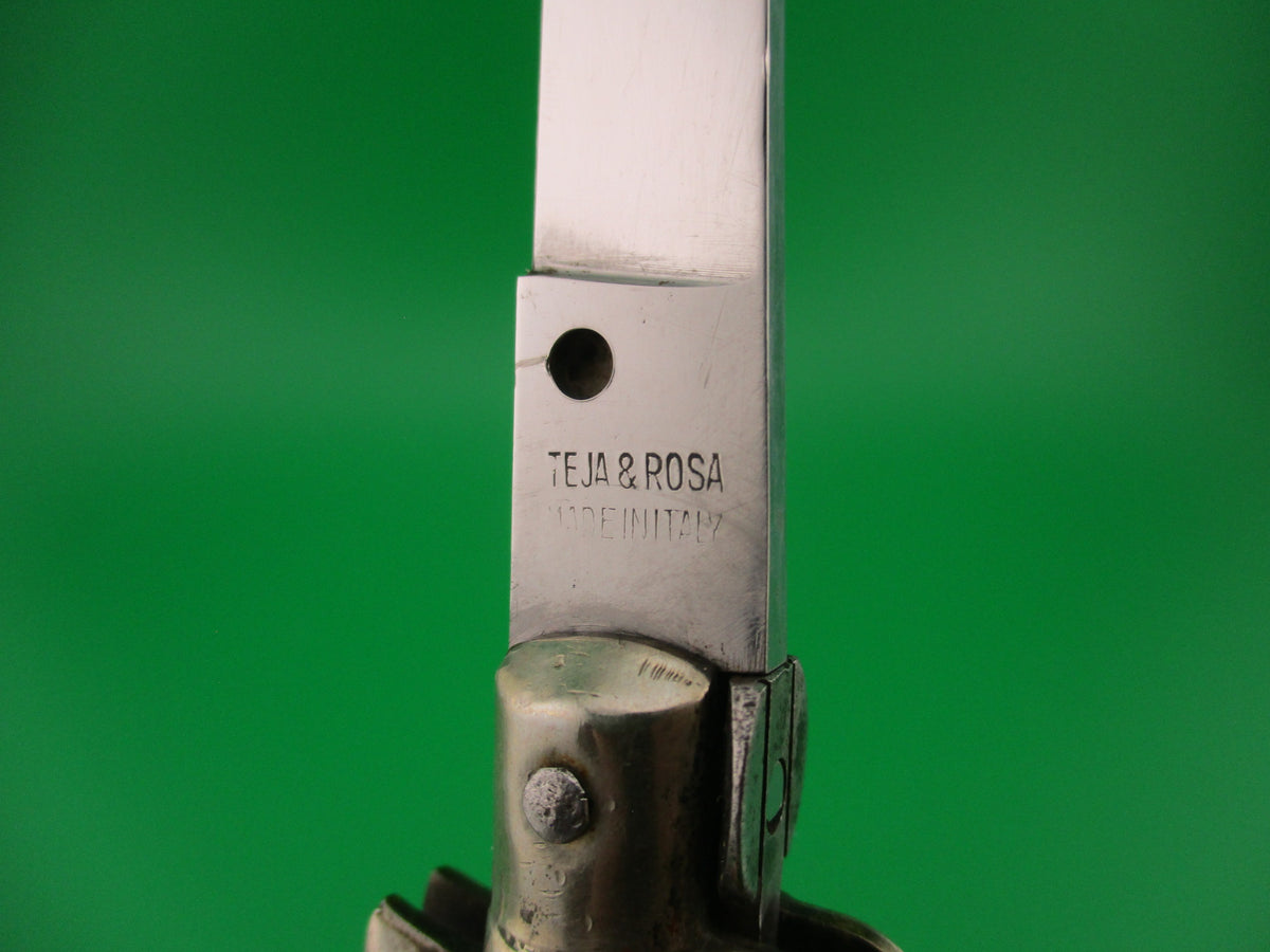 TEJA & ROSA 20cm Italian Picklock Stag Swedge 1950s vintage automatic knife