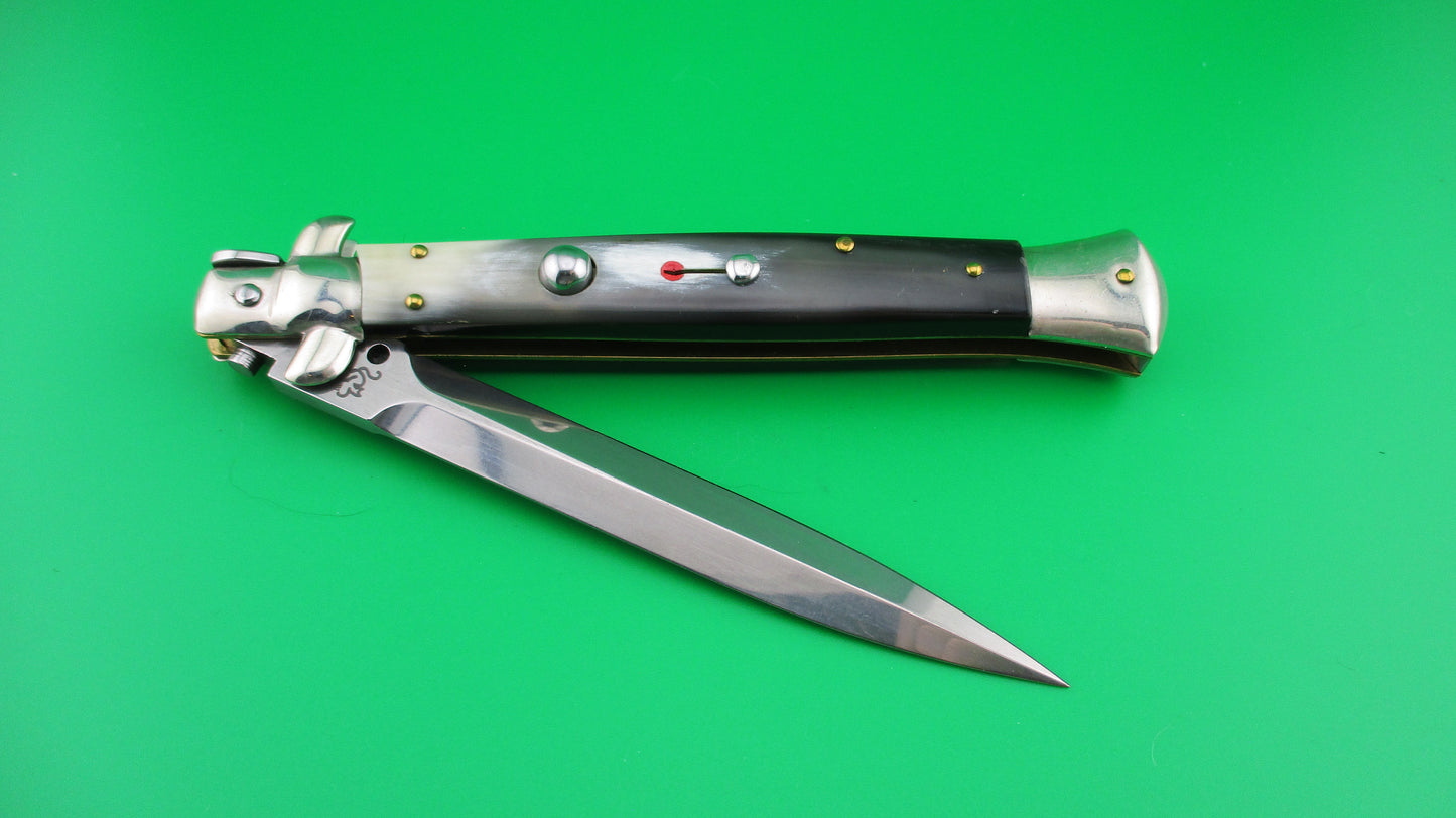 LATAMA WALT'S 28cm Classic Brazilian Horn Dagger Grind switchblade knife