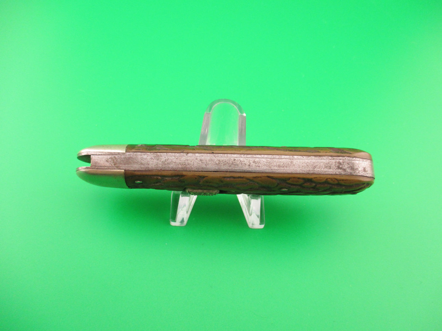 FLYLOCK #12000 Scout Clip blade Antique Automatic knife Brown