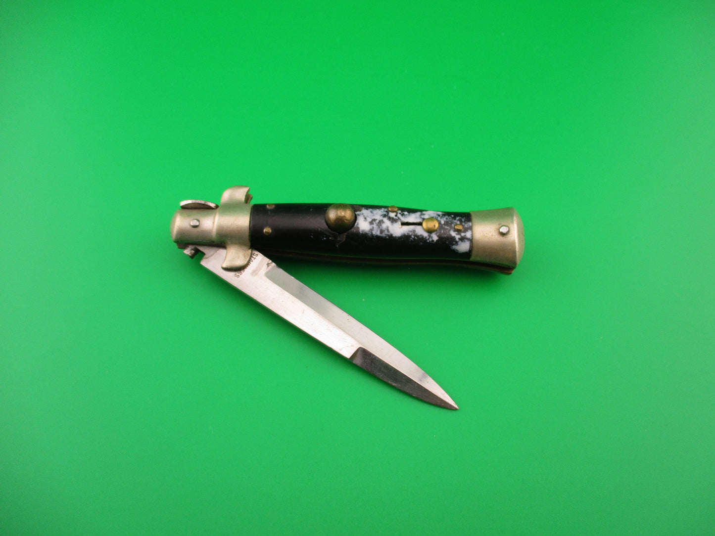 STAINLESS STEEL 17cm Japanese Picklock Bayonet blade vintage 1960s automatic knife