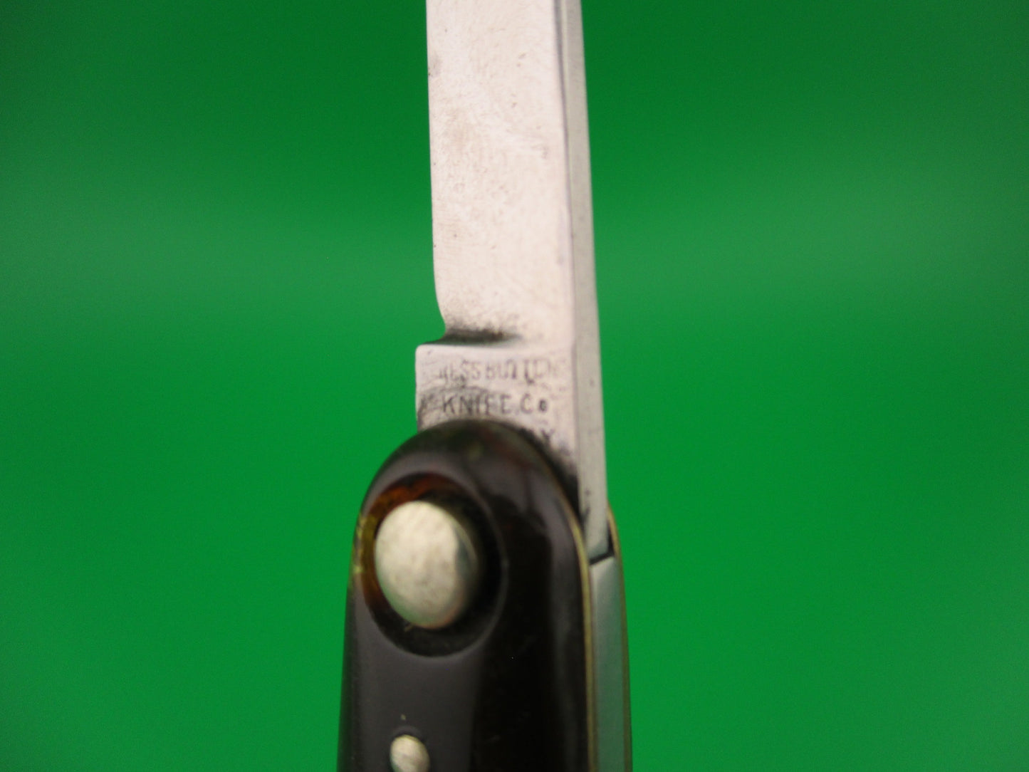 Press Button Knife Co #102 medium double Tortoise celluloid automatic knife
